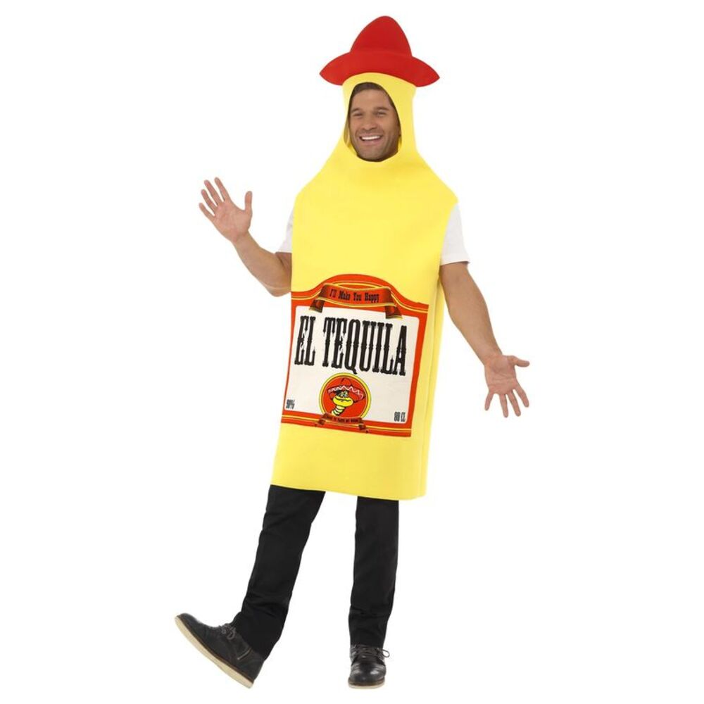 Smiffys Unisex Adult Tequila Bottle Costume / Yellow/Red